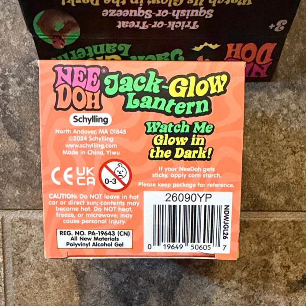 Nee Doh Jack-Glow Pumpkin Lanterns (3 Pack) & Nee Doh Jack-Glow Lantern (Orange)